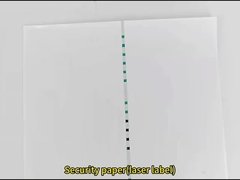 beveiligingspapier met groene tot blauwe draden