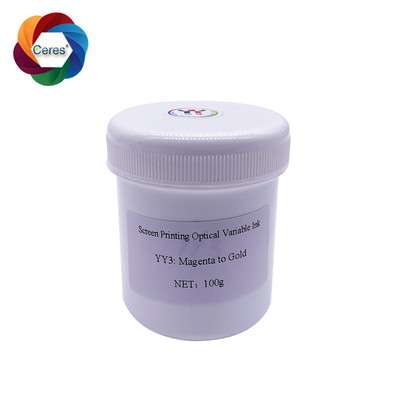 YY3 het Document van de veiligheidsDrukinkt Magenta Gouden Plastic Gravureoplosmiddel Gebaseerde Inkt