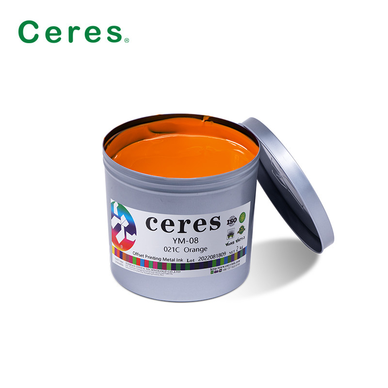 Oven Dry Offset Printing Metalen Ink 021 Oranje Voor Drie-stuk blikjes