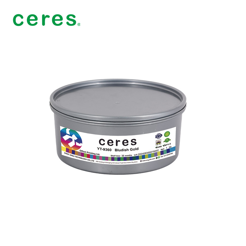Offsetprinten Inkt Goudkleur voor alle soorten papier met een hoge concentratie