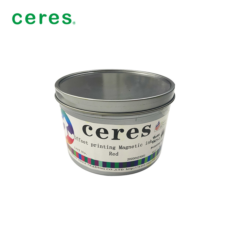 Offset magnetische drukinkt Rode kleur 1 kg / blik normaal droog