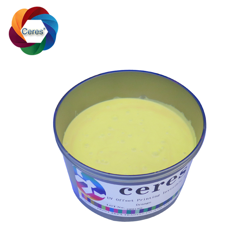 UV Invisible Security Ink for Screen Printing Colorless to Orange