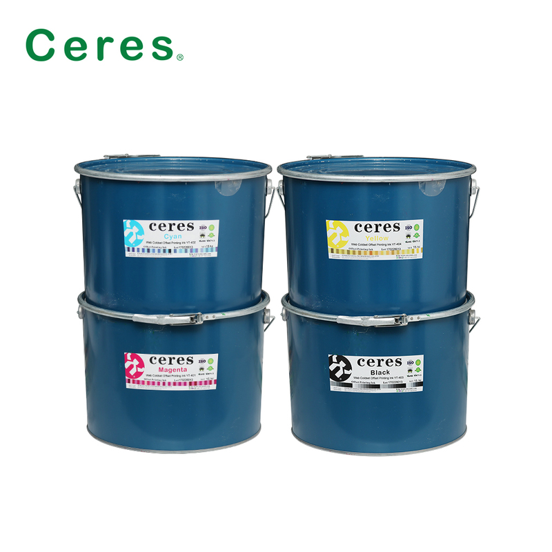 Solvent Based CMYK Web Coldset Offset Printing Ink for Newspaper in 15kg Iron Barrel