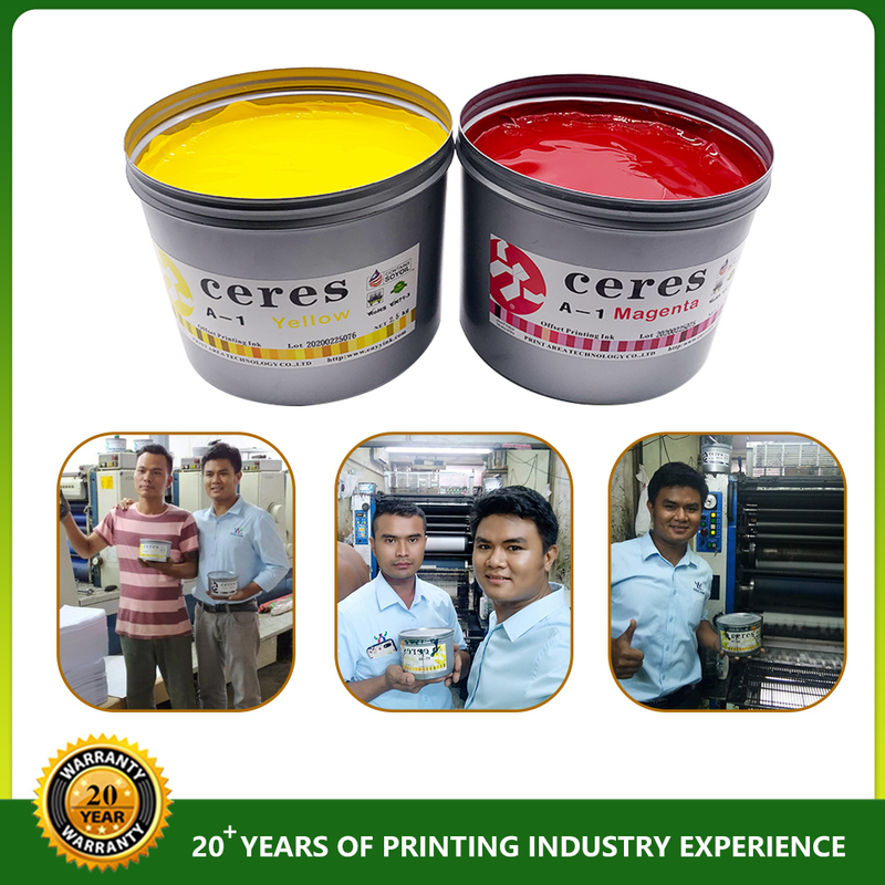 Milieuvriendelijk Geen schade Sojahars UV Offset Ink voor plaatgevoede Offset Press