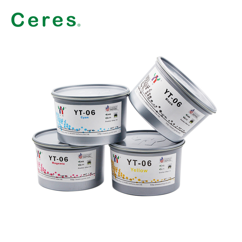 Ceres YT-06 Oplosmiddelgebaseerde Offset Drukinkt voor Melamine met 1KG/CAN Verpakking en A+ Kwaliteit