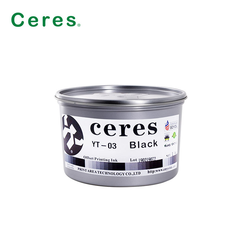 Milieuvriendelijke EN71-3 conform oplosmiddelgebaseerde offsetdrukinkt YT-03 CMYK-inkt voor hoogwaardig drukwerk