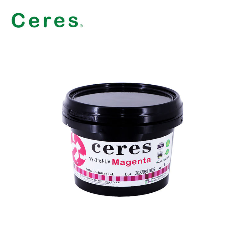 EN71-3 Gecertificeerde UV-offsetinkt van A+-klasse met een geldigheidsduur van 1 jaar voor CMYK-printen van hoge kwaliteit