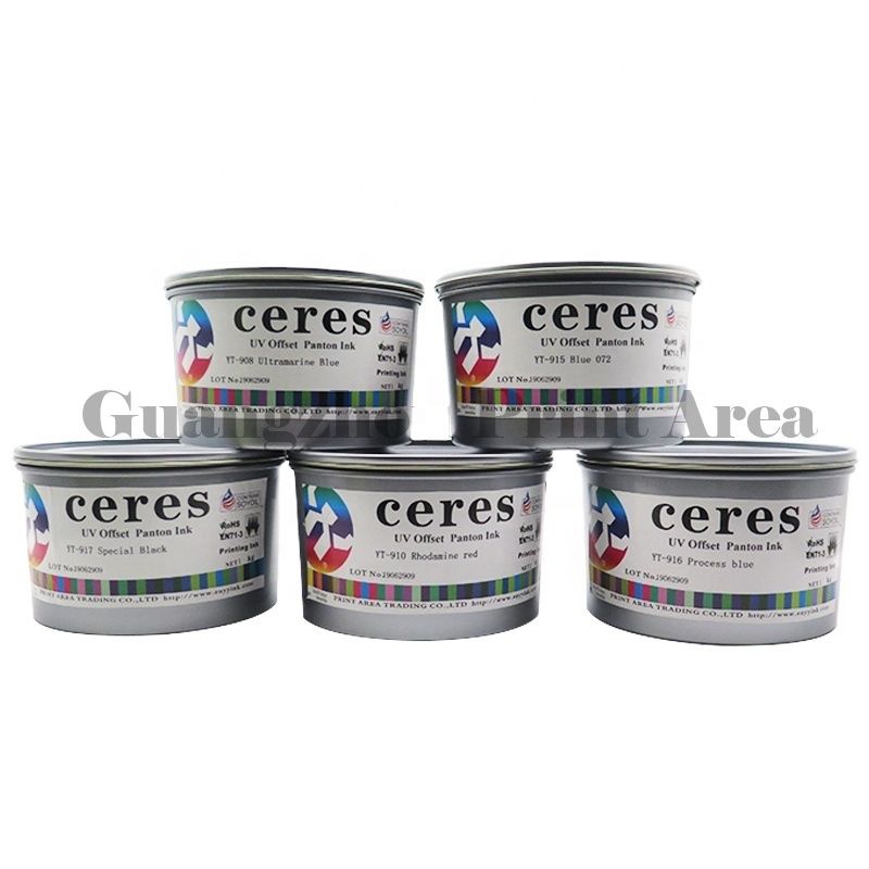 YT-910 UV Offset Ink met 24 maanden garantie 100% veilig en getest voor het afdrukken van pakketten
