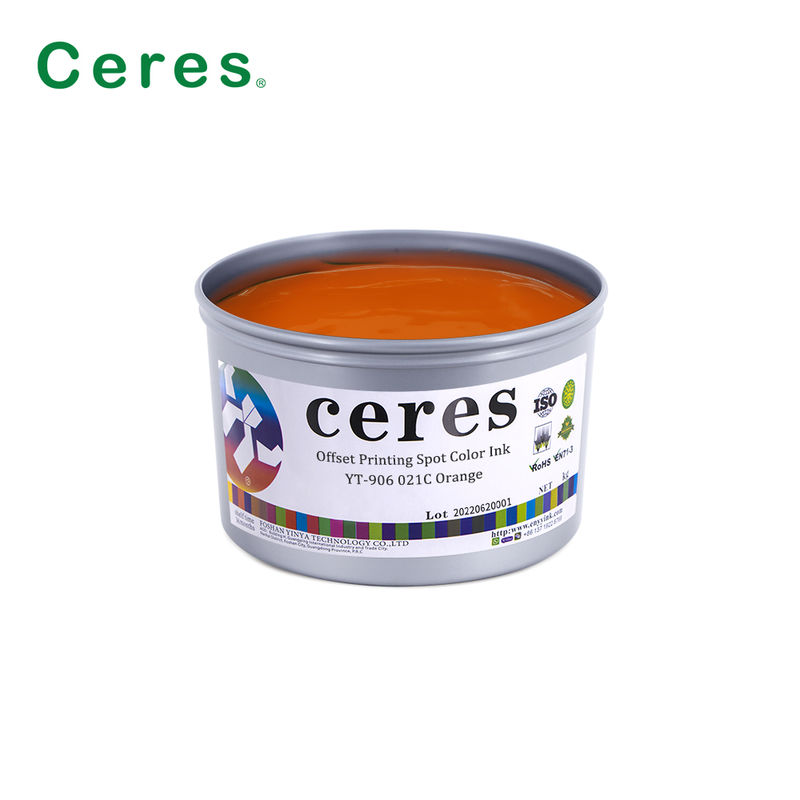 Snel droog YT-905 Warm Rood Pantone Spot Color Offset Printing Ink met hoge ondoorzichtigheid