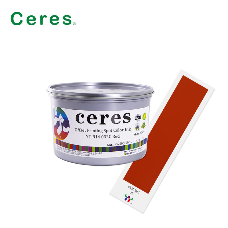 Pantone Spot Color Offset Printing Ink op basis van oplosmiddelen met een hoge ondoorzichtigheid voor pakketdruk