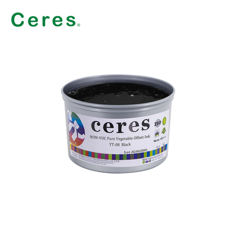 Ceres YT-08 Pure plant-based CMYK Offset Printing Ink - milieuvriendelijke hoogglansende inkt voor papier en koolstofverpakkingen