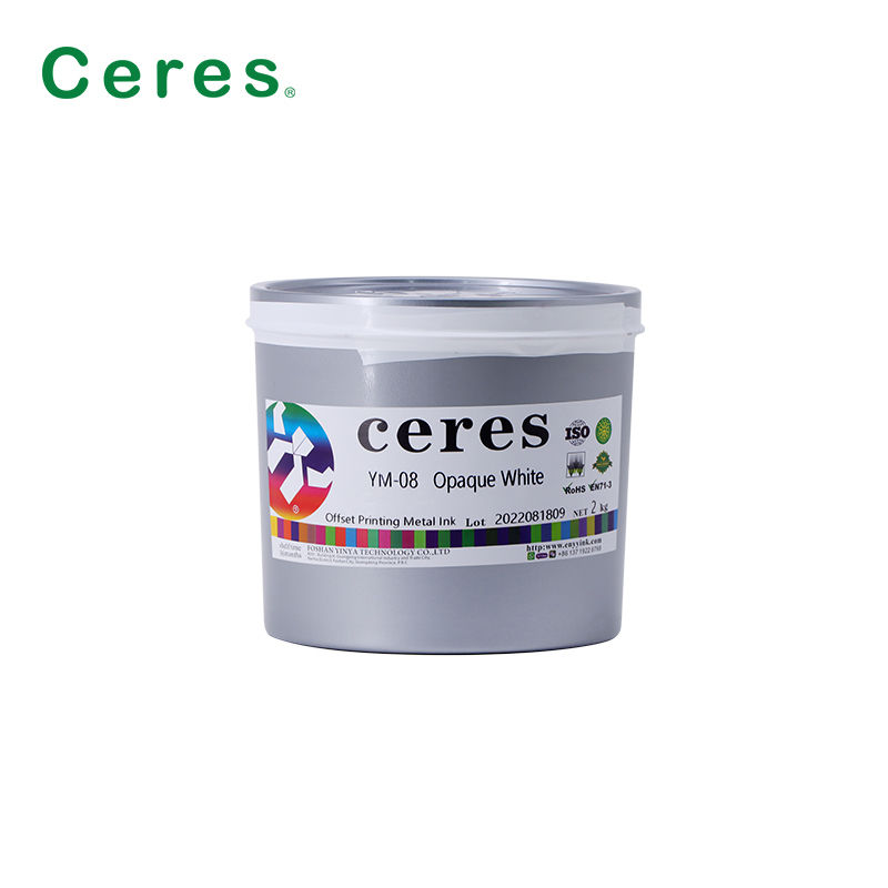 YM-08 Ondubarende witte UV-inkt Offsetdrukinkt voor metaal met kookbestendigheid
