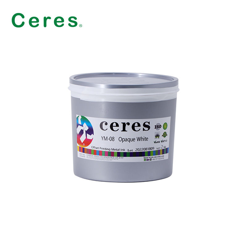 YM-08 Ondubarende witte UV-inkt Offsetdrukinkt voor metaal met kookbestendigheid