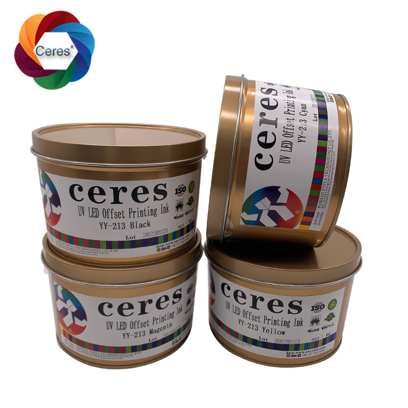MSDS UV Offset Ink Ceres 1 Kg Can Solvent Based Ink YY-213 Snel drogen